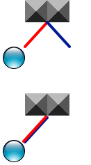 Expected behavior shown at top, odd behavior shown at bottom.