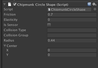 ChipmunkCircleShape Inspector